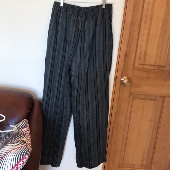 Black and Grey Striped Eskandar Trouser - Picture 5 of 6